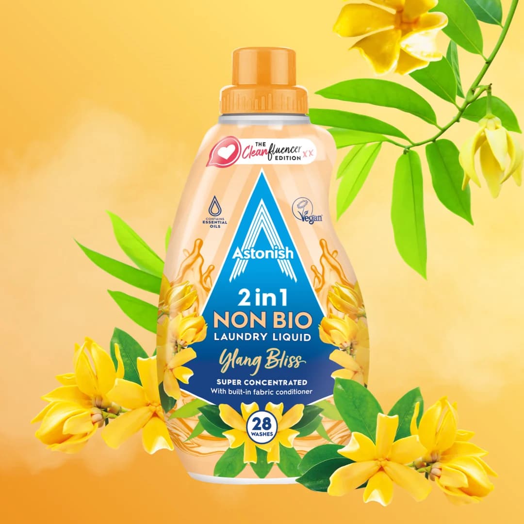Astonish Non Bio 2 In 1 Laundry Liquid Ylang Bliss 840ml