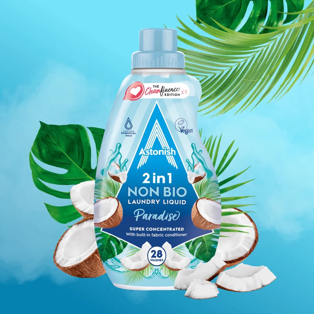 Astonish Non Bio 2 In 1 Laundry Liquid Paradise 840ml